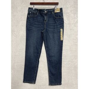 Thereabouts Girls Jeans 16.5P Plus Straight Leg Dark Wash Stretch NWT
